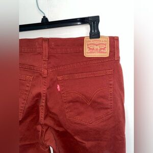 Levi’s Burnt Orange/Red “Boyfriend” Cropped Pants Size 31
